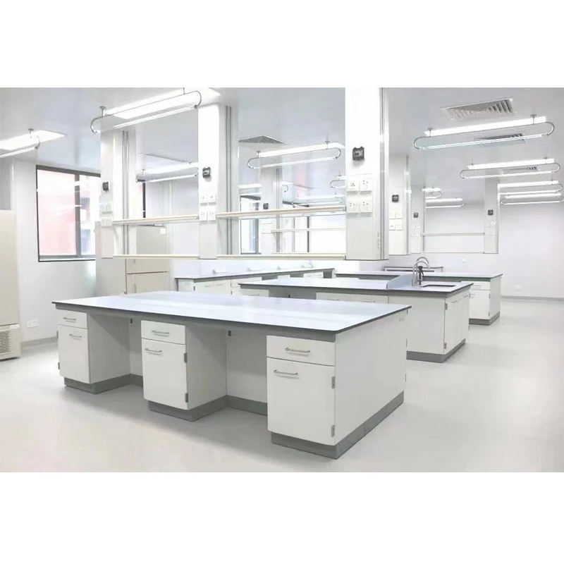 School Commercial Laboratory Furniture Commercial Lab Table Island Lab Bench With Cabinets in University