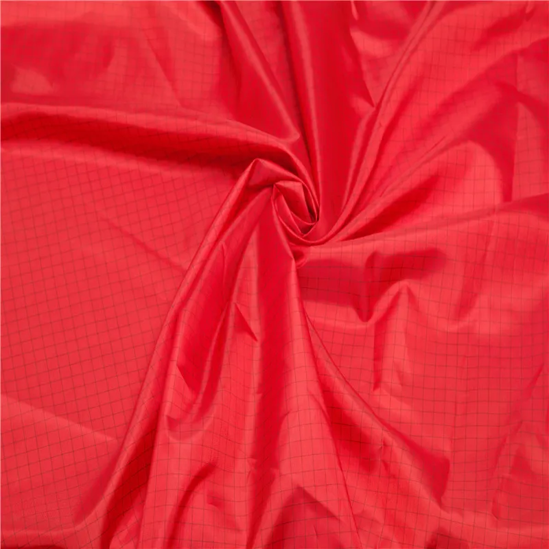 
polyester taffeta 380t grid antistatic 100% polyester down jacket fabric 