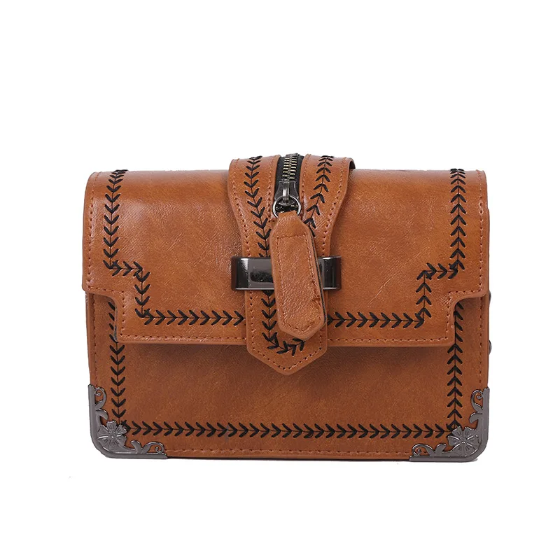 New Fashion Lady Leather Crossbody Bag Mini Ladies Purse Women Handbags Bolsas Dama Metal Chain Messenger Small Bag