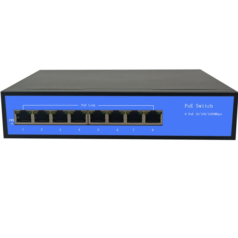 IEEE802.3af/at POE данных/выключатель питания гигабитный коммутатор 8 Base-T порты Ethernet сетевой коммутатор