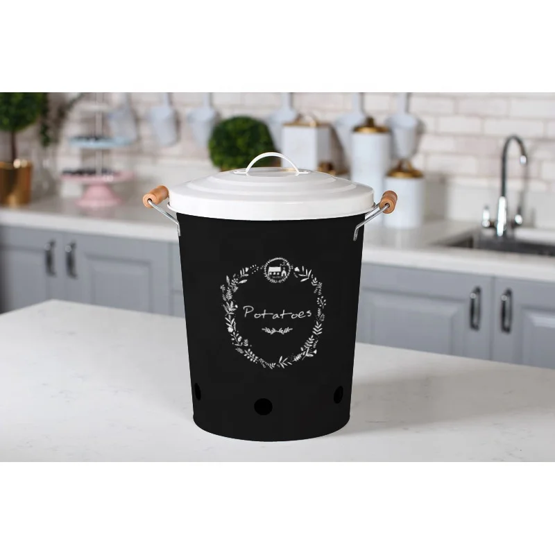 Provided Freely Sample Metal 3 Pack Kitchen Food Potato Onion Garlic Canister Set Storage Bin