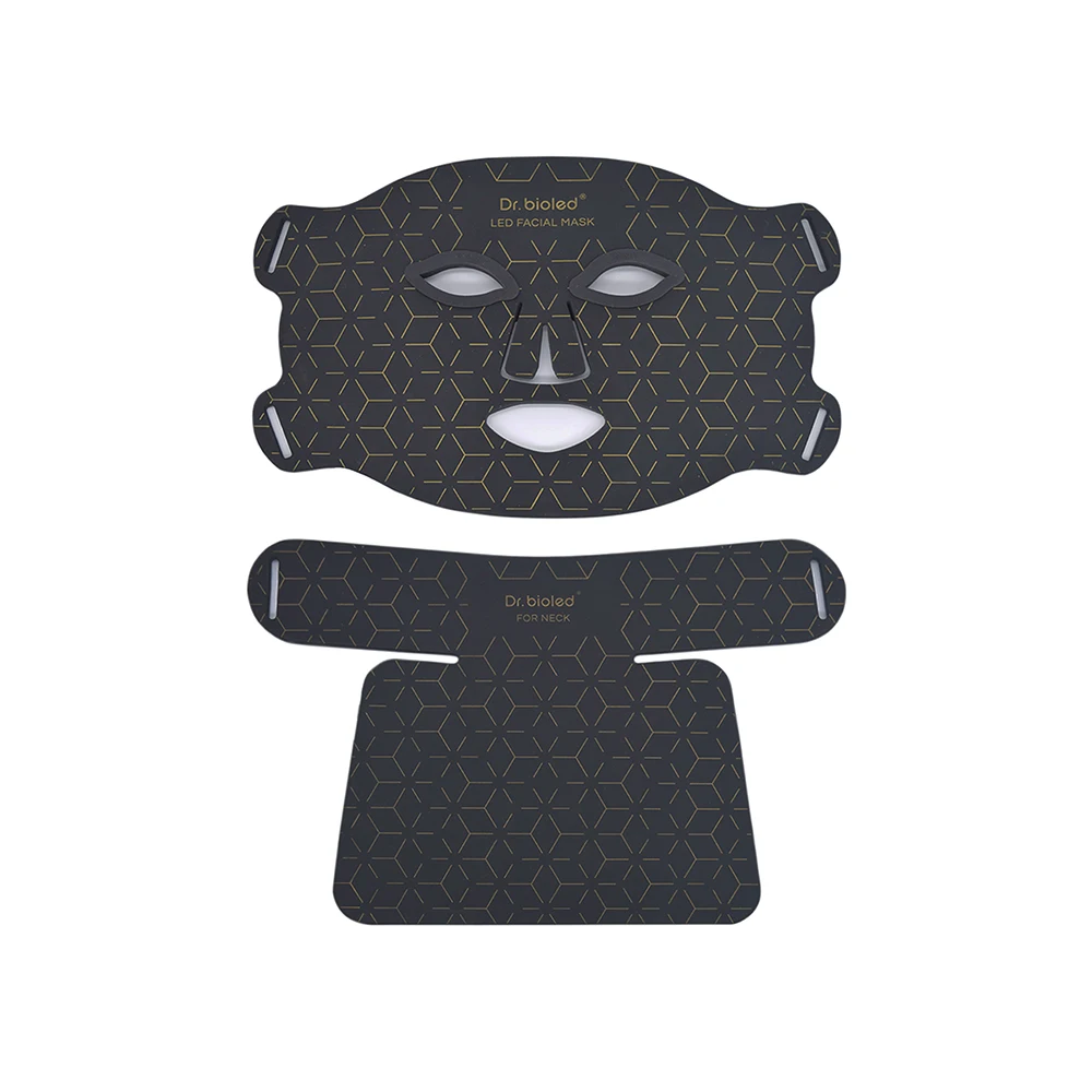 Home Use 8 Color Infrared LED Light Therapy Acne Treatment Bio Medical Device PDT Application Silicone Facial Led Mask with Neck