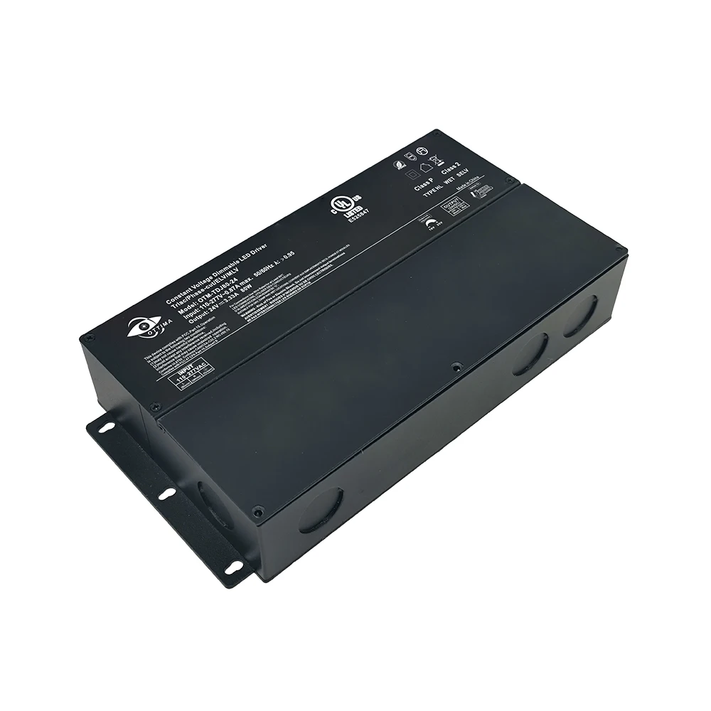 UL cUL ETL constant voltage 12V 24V 30W 60W 80W 100W 120W 150W 200W 300W 100 277Vac junction box triac dimmable led driver