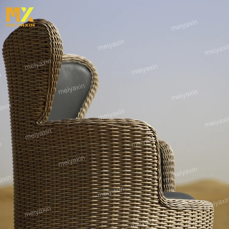 Italian style New design rattan wicker outdoor furniture Aluminum with powder coated lounge set garden sofa for villa and hotel