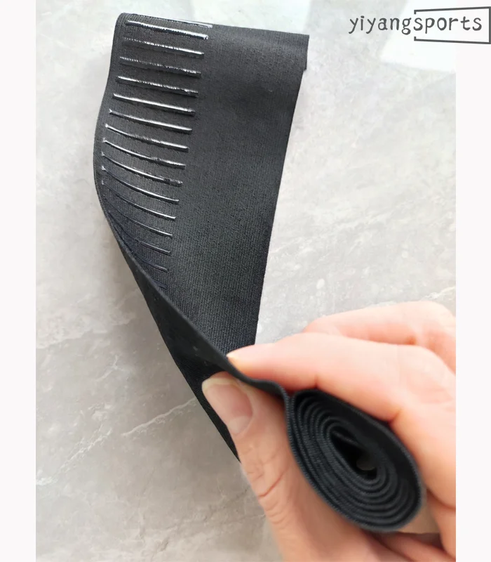 7cm polyester slip gripper webbing tape cycling wear non-slip elastic band silicon gripper