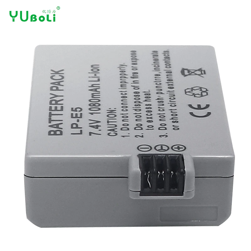 7.4v li-ion battery pack LP-E5 LPE5 for EOS Kiss X2 Rebel T1i 450d 500d 1000d dslr camera