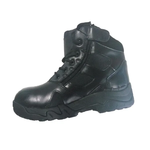 Genuine Leather puncture-proof PU Sole Steel Toe Durable Ankle High Safety Shoes Tactical Construction Work Boots