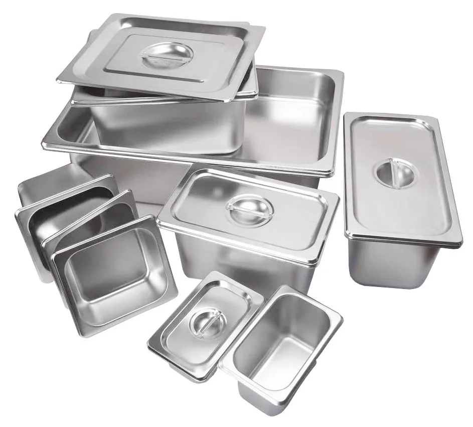 Высококачественная тарелка для жарки пищи, кастрюля 201 gn, контейнер из нержавеющей стали gn для буфетной печи