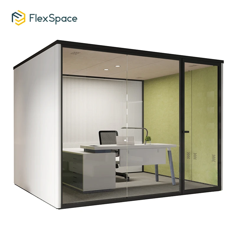 Flexspace 2025 new ECO-friendly soundproof office phone booth telephone booth office meeting pods glass outdoor office pod