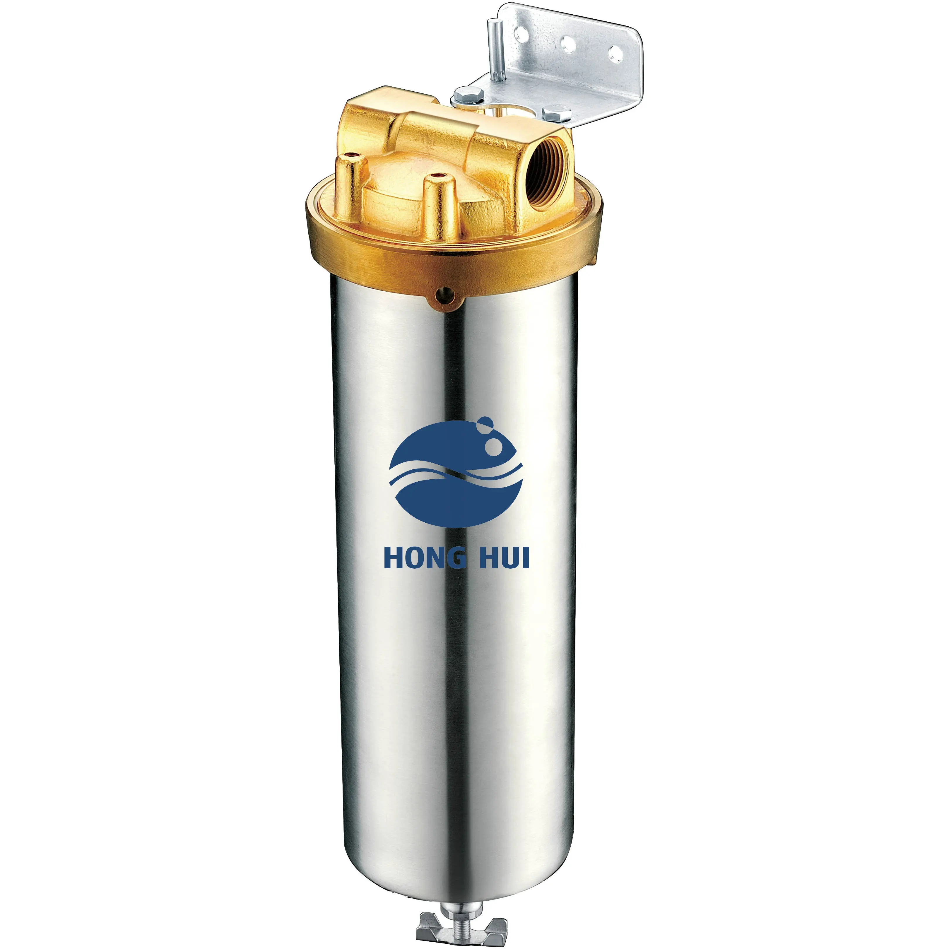 HONG HUI HRB-10A 10 Inch Wholehouse Water Filter Systems Stainless Steel Cartridge Water Filter Housing