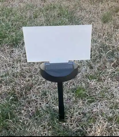 Personalized acrylic white plain solar lights sublimation memorial solar panel for garden decoration