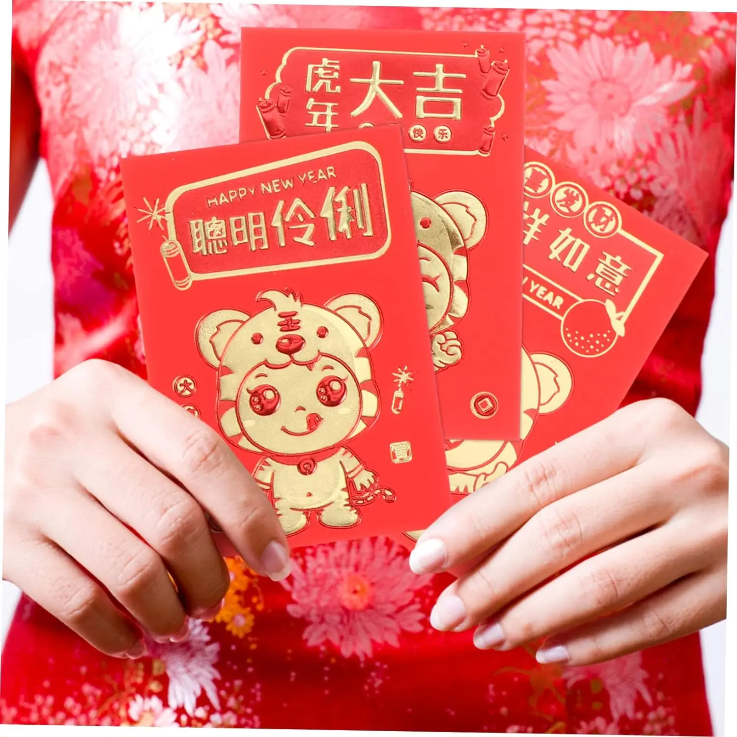 Year of The Tiger Red Envelope New Year Style Red Packets Chinese Lucky Money Pockets Year of The Red Envelope