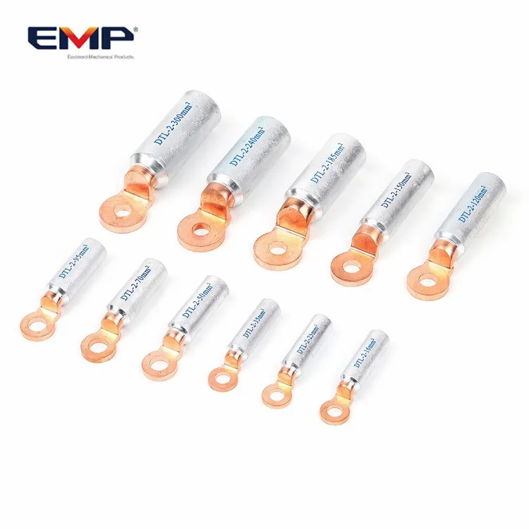 DTL-2 Ring type bolt hole cable lug Aluminium copper bimetallic terminal connectors