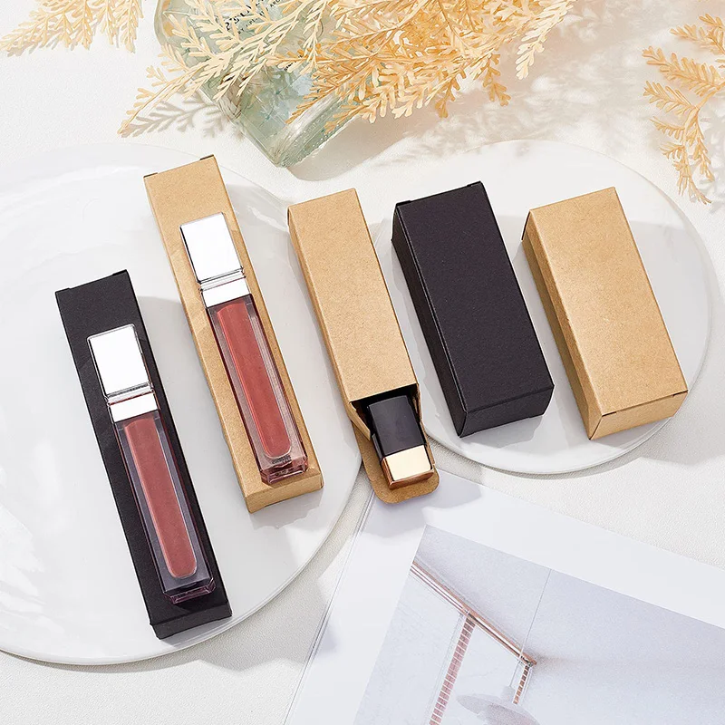 Customize Paper Cosmetic Box Lipstick Box Small Boxes For Packiging Makeup Kraft Cardboard Eye Shadow Lipstick Tubes With Logo