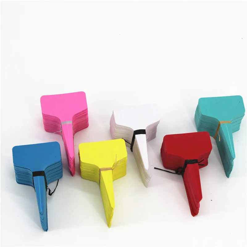 Cheap PVC short plant labels T shape design plastic label tag for garden