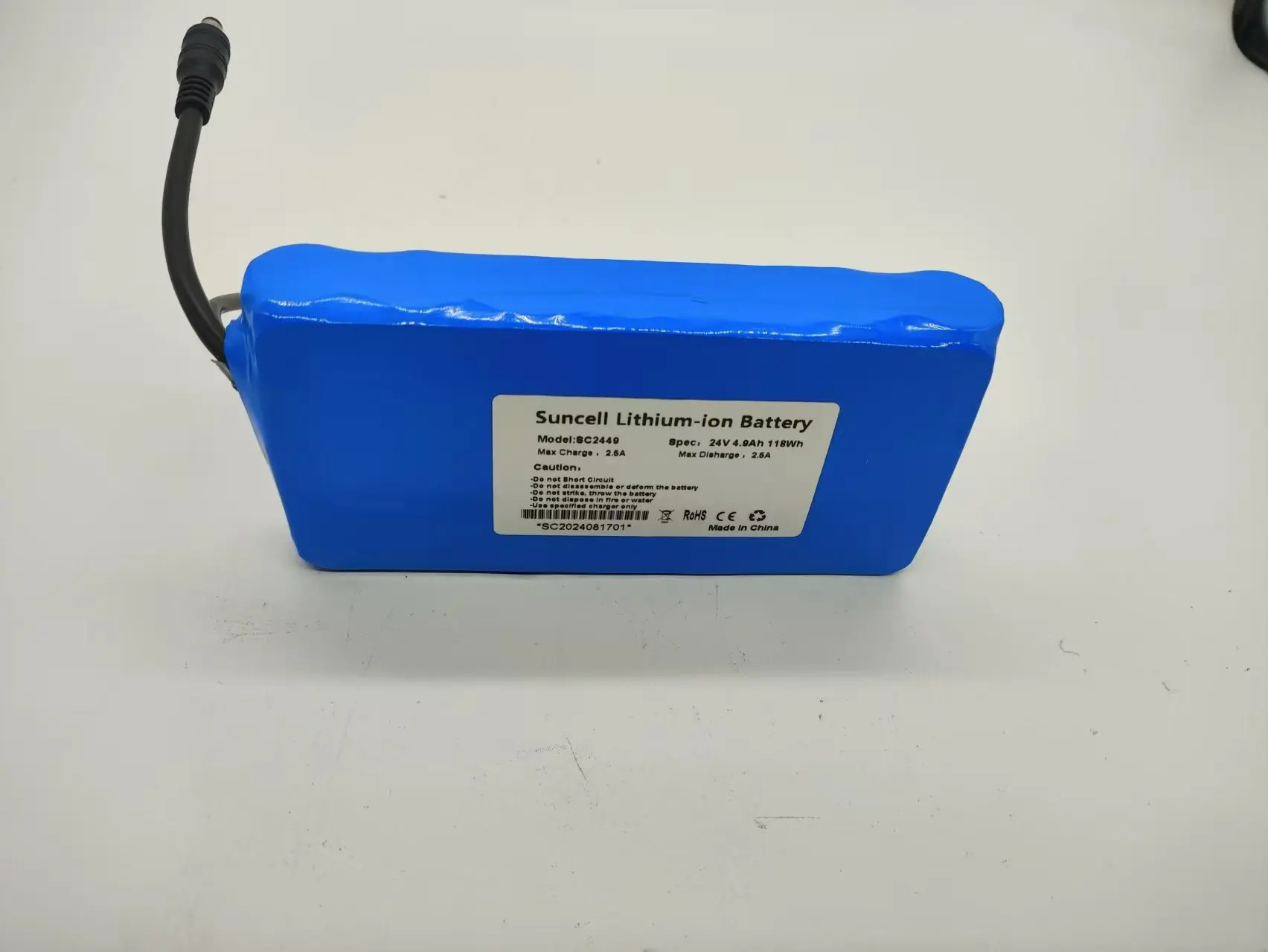 24V 4.9Ah lithium battery pack SAMSUNG 21700-50GB  5000mAh cell