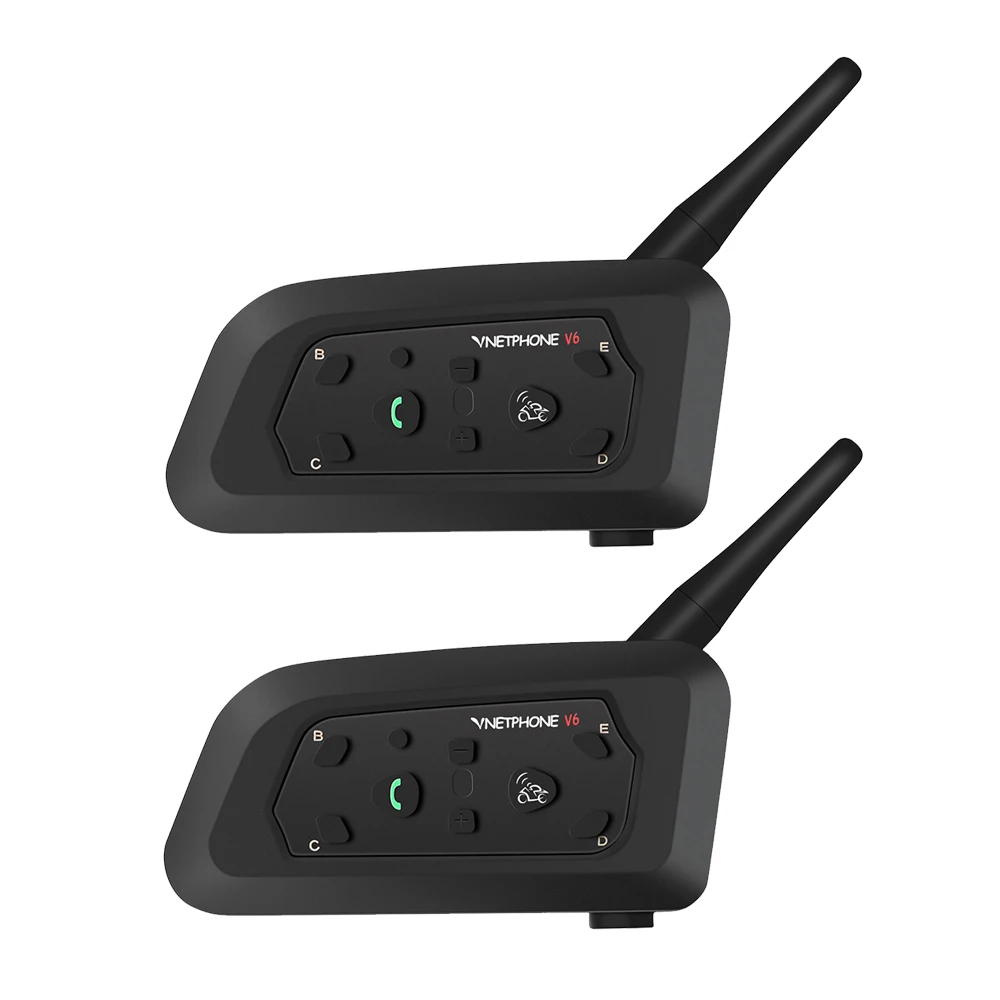 EJEAS V6 6 riders wireless communication system Music Bluetooth Motorcycle Helmet Headset Intercom