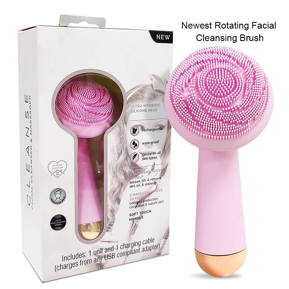  Electronic soft sonic wash silicone face cleaning