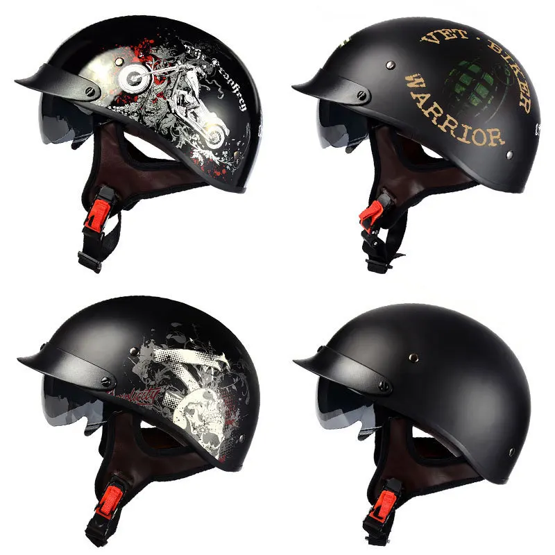 German classic half face motocross helmet WWII retro helmet Vintage ABS motorcycle helmet
