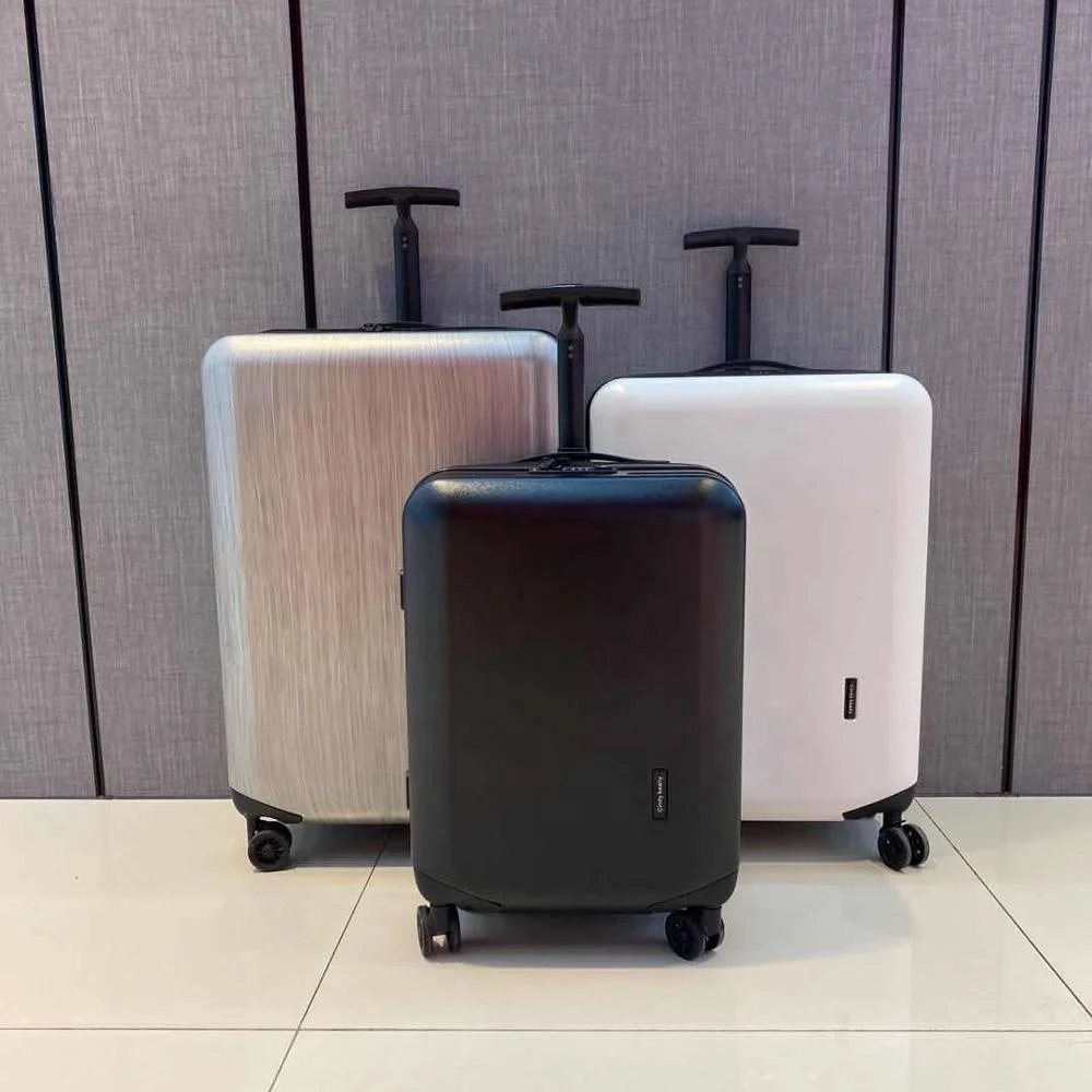 
Hot selling factory wholesale ABS+PC 12 14 20 24 28 inch 5pcs hard shell carry on travelling single trolley luggage suitcase 