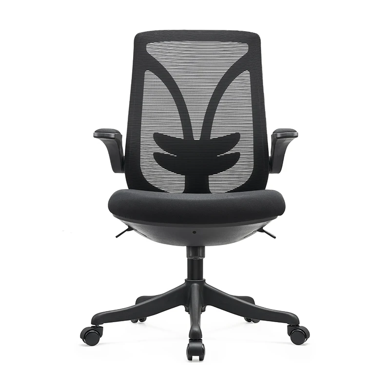 Modern Meeting Room Swivel Task Chair Conference Flip-up Armrest Office Chairs For Staff Use