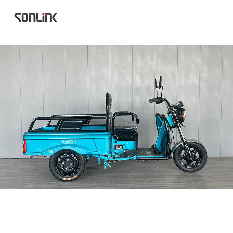 Hot sale China sonlink gasoline Tricycle Taxi 3 Wheel Motorcycle 800W motorized cargo tricycle