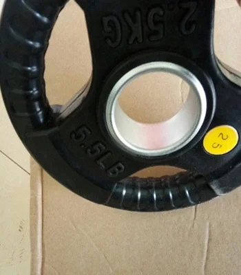 Rubber gym weightlifting barbell plate weight disc plate for gym exercise or competition