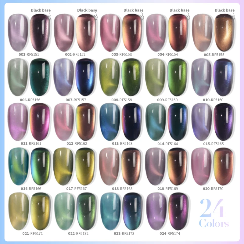 R S Nail Best Selling  24 Colors Summer Cat Eyes Gel Polish 15g MSDS Uv Nail Gel Polish Adhesive Nail Glue Uv Gel Supplies