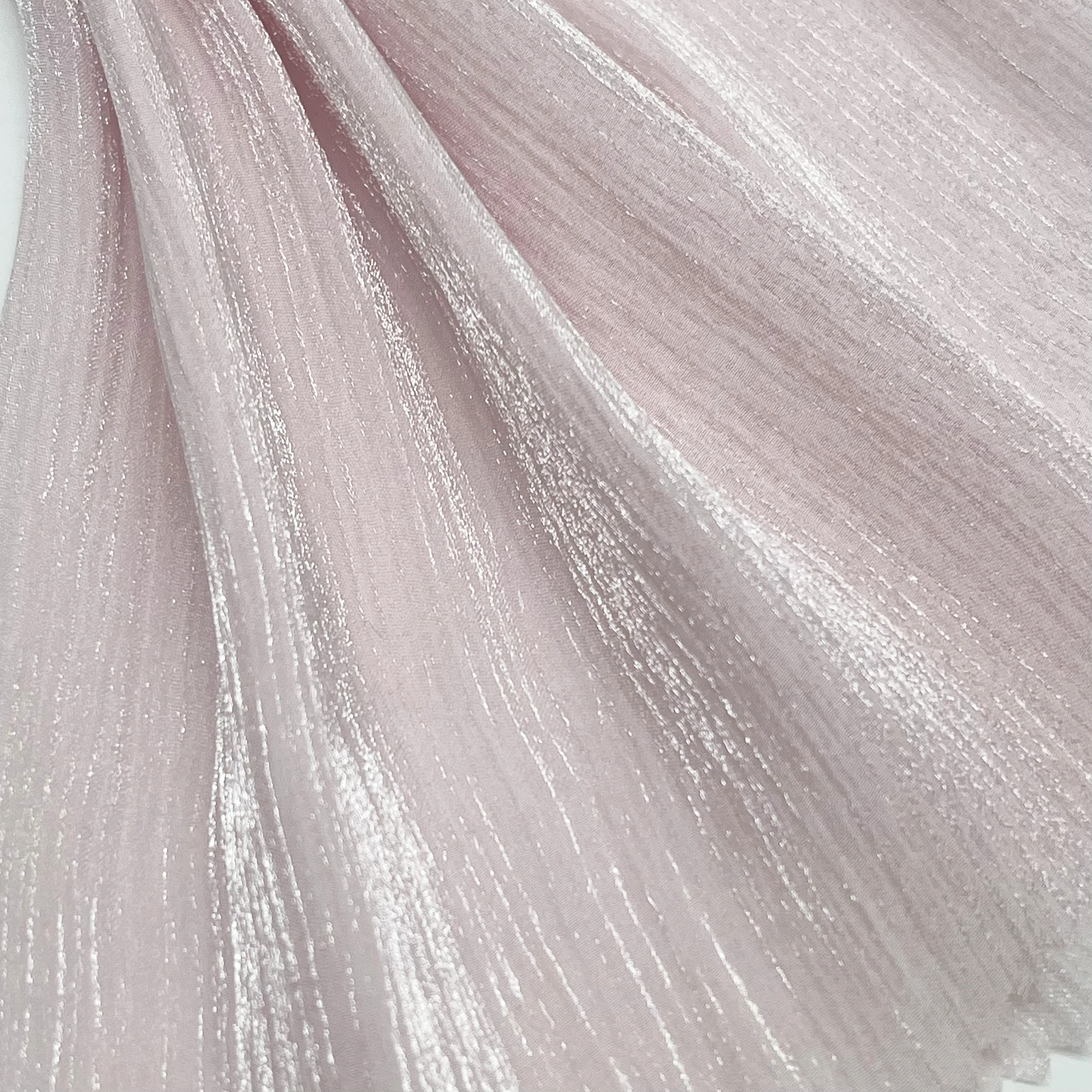 100 polyester crepe organza crinkle fabric transparent fabric for dress woman material