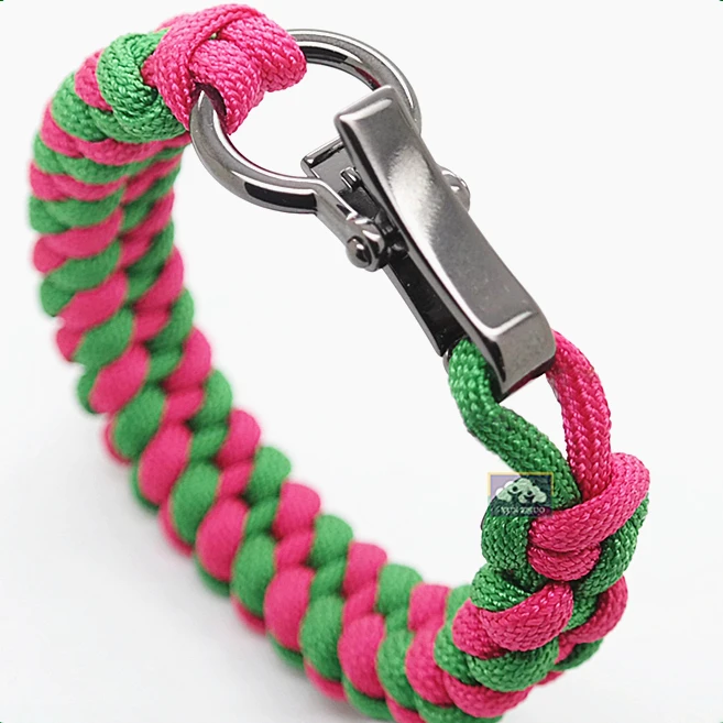 
Colorful 550 paracord bracelet with shackle 