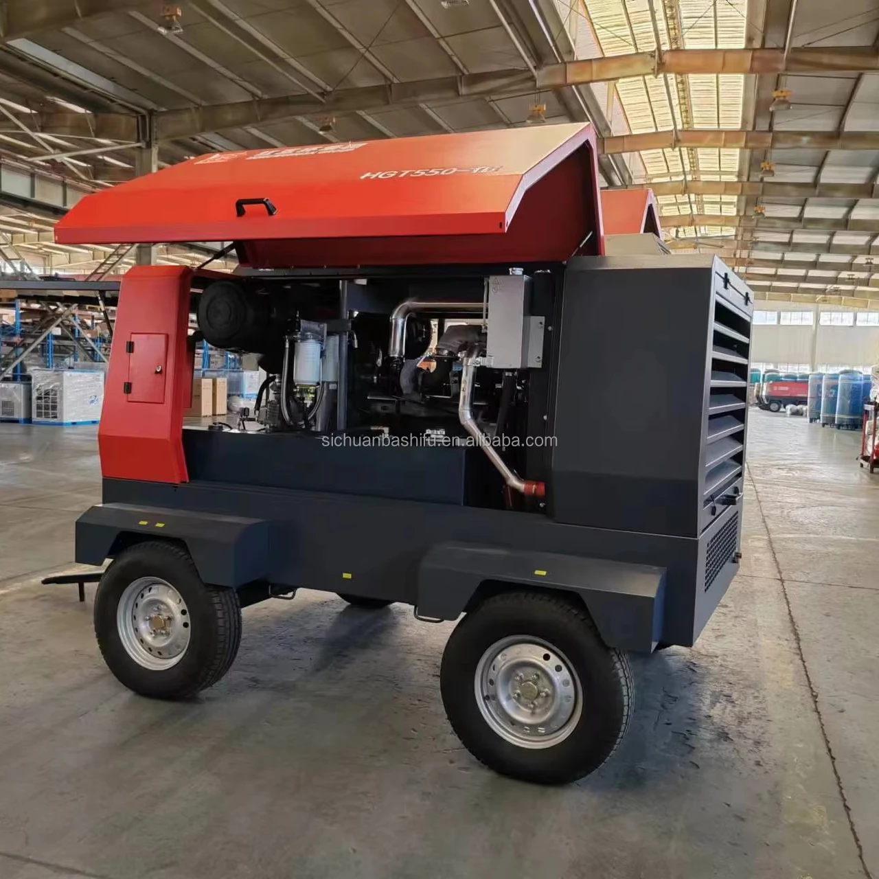 China factory price HG 550cfm 16 bar  portable air compressor diesel engine with wheels