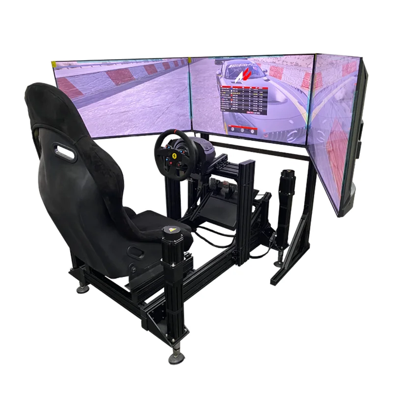 Besirui  VR Racing Simulator 3 Screen 4 DOF 9D VR Racing Car Driving Game Race Motion Simulator