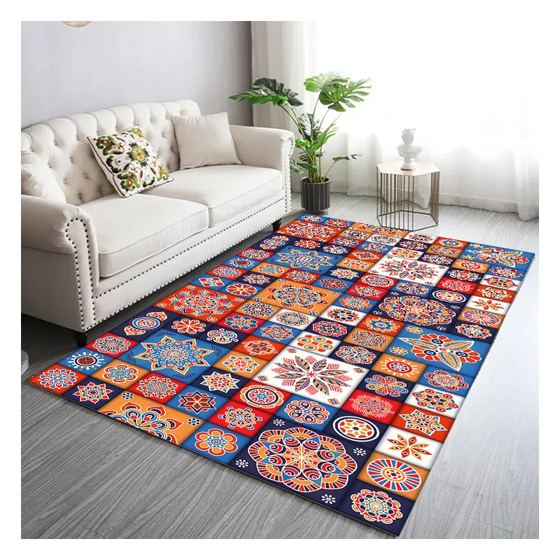 High Quality Royal Floor Fabric Modern Luxury Crystal Velvet Carpet Rug