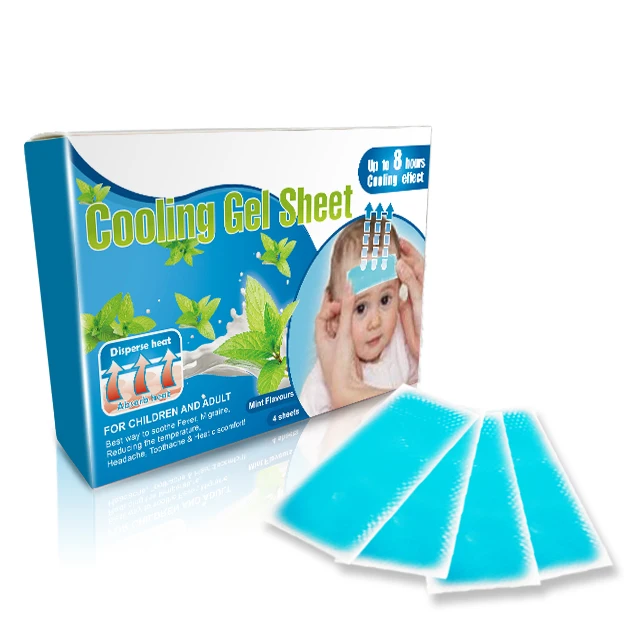 Cold Compress Patch for Kid ODM/OEM Natural L-Mentholum Hydrogel Baby Care Fever Cooling Gel Sheet China Large Medical Factory