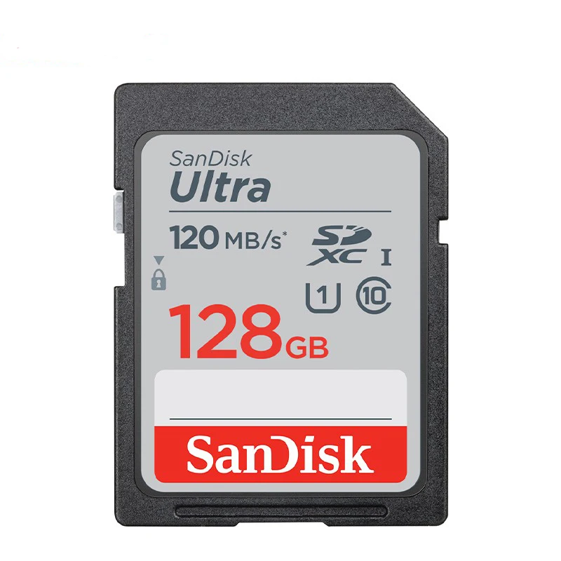 100% Новый оригинальный двойной флеш-накопитель sandisk ultra 128 Гб SD карты 120MBs слот для карт памяти C10 SDSDUNC для спортивной экшен-камеры 4K HD видео камера SD карты