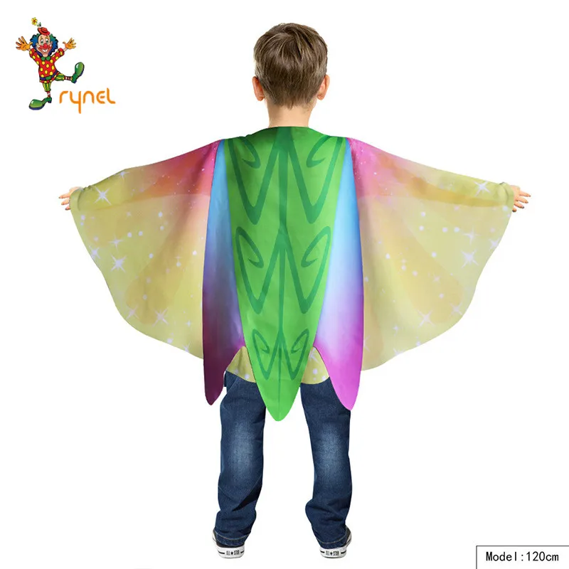 Children Butterfly Cosplay performance clothing  Cartoon fairy insects Colored butterfly wing cape set with elf hat PGPF0272