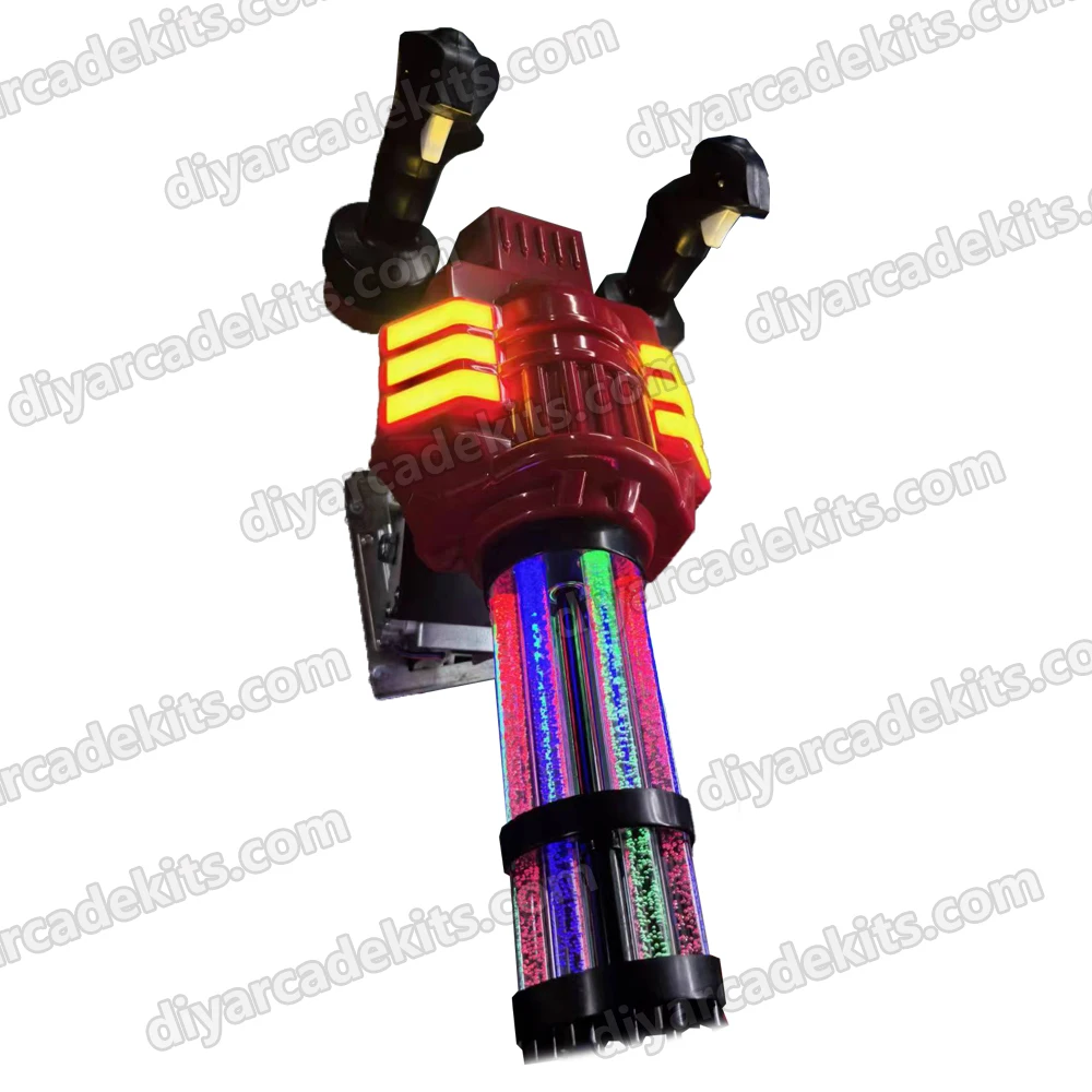 Adults Coin Operated Simulator Shooting Machine Kit Arcade Game 2nd Generation Gatling Shooting Gun For Sale
