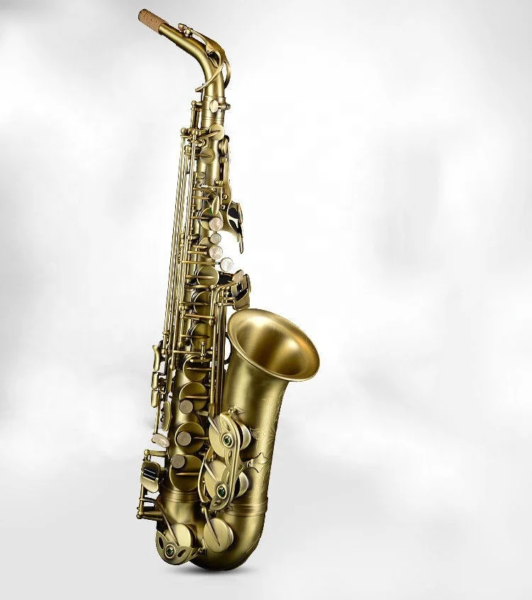 Wholesale mini light weight antique brushed and lowered E tone full alto saxophone set