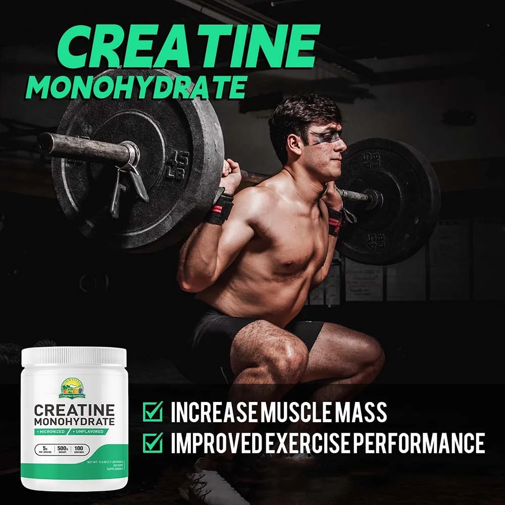 Custom Logo Sports Supplement Vegan Healthcare Monohidrato De Creatina Creatine Monohydrate Powder Micronized Creatine