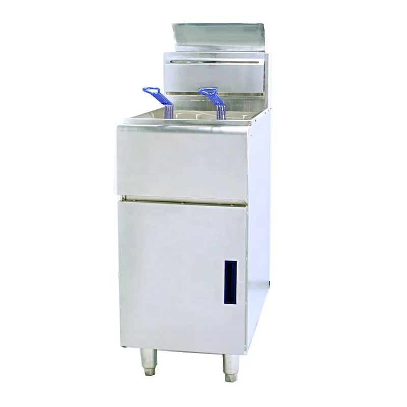 Ex-Factory Price 26L Stainless Steel Deep Fryer Single Commercial Kitchen LPG Fryer For Chicken Fish