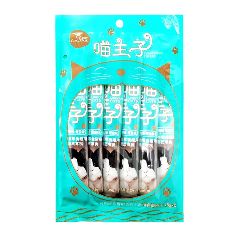 OEM Pet Treats and food Wholesalers High Quality High Protein Low Fat Staple mate Tuna Bonito flavor Creamy Cat Snack