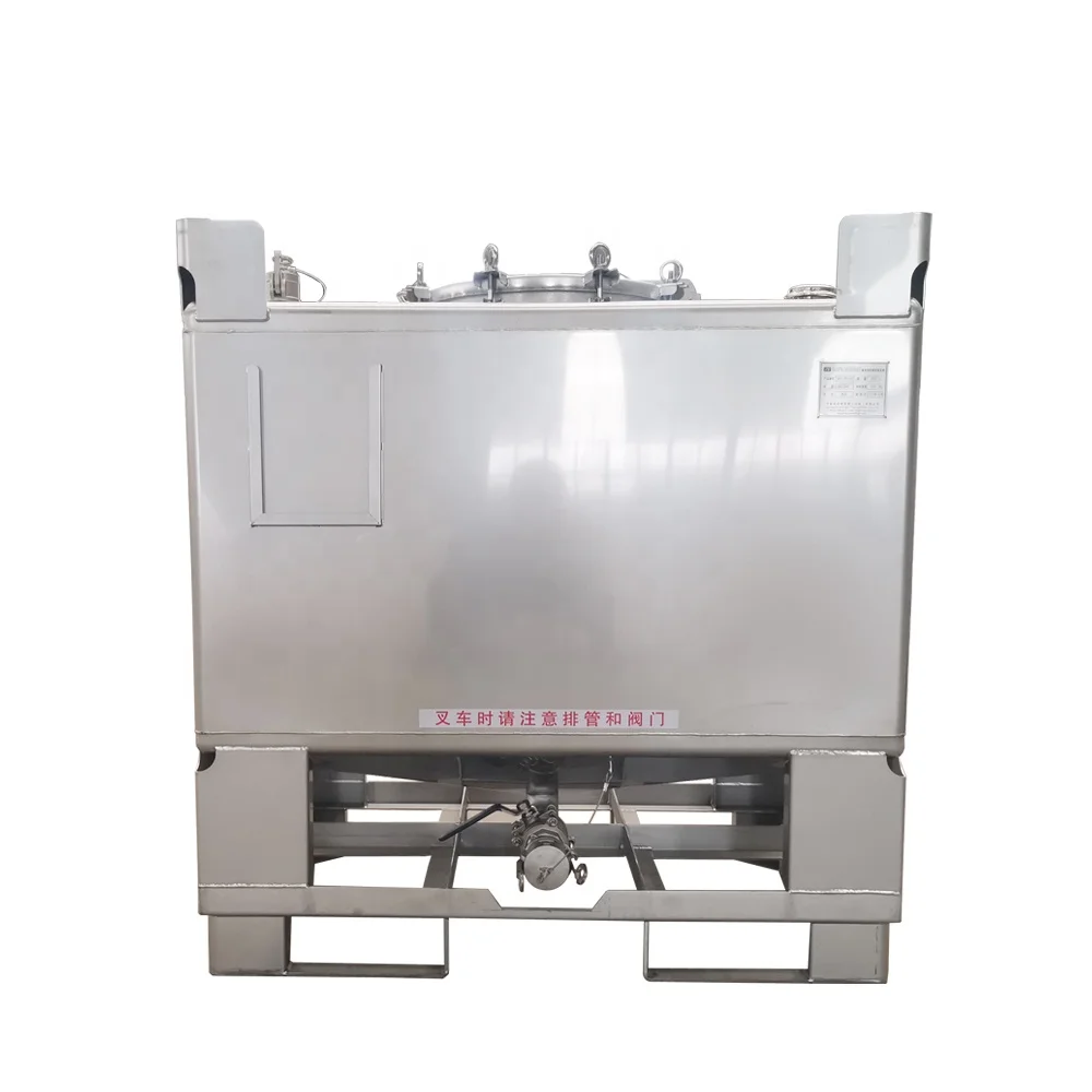 stainless steel 500L 1000L 1500L 2000L medium bulk chemical liquid solvent storage tank
