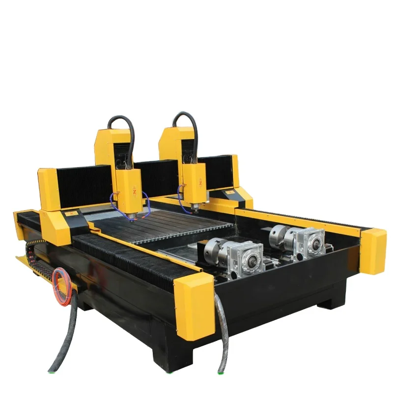 1325 Two-Head CNC Stone Engraving and Cutting Machine Construction Industry Milling Carving Machine with Engine Core Component