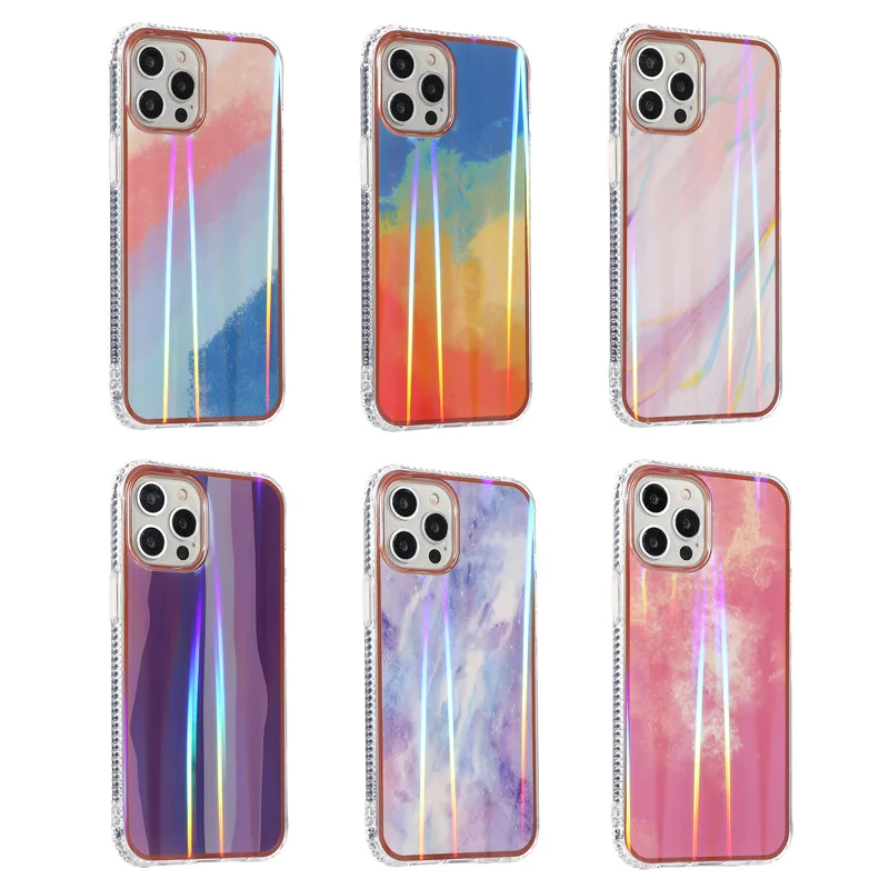 Shockproof Holographic Laser Colorful TPU Case for iPhone 13 Pro Max 12 XS XR