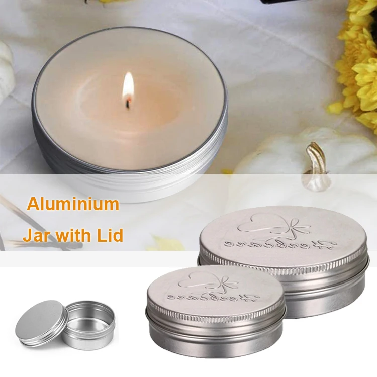 Custom Empty10/15/30/50g Pomade Wax Cream Jar Hair Cream Container Aluminum Candle Tin Can Aluminum Cosmetics Jar With Screw Lid