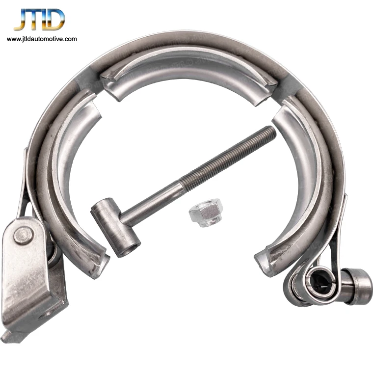 JTLD high quality 2.25 inch universal Stainless steel exhaust pipe Assembly V band quick release clamp for car