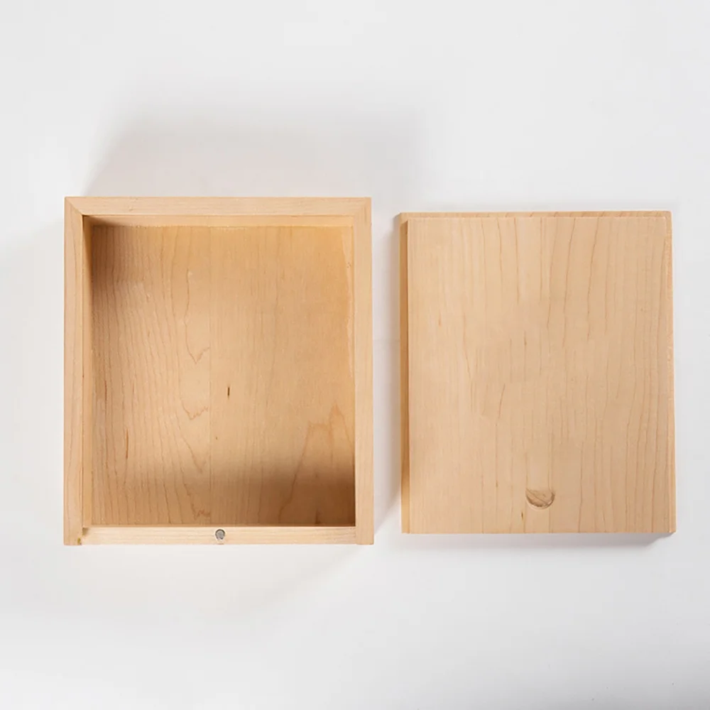 Factory Fashion Custom sliding lid maple wood