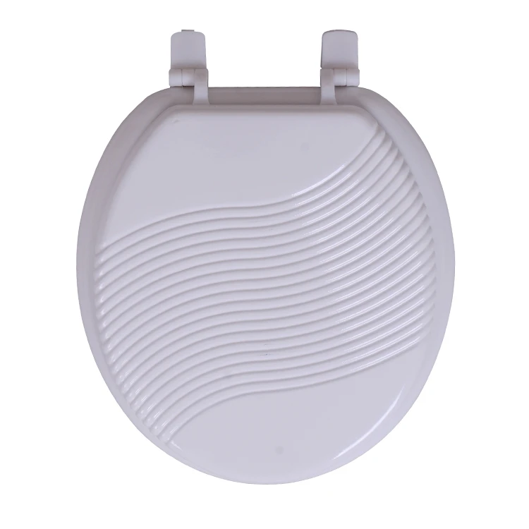 Soft Slow Closing Sanitary Eco-Friendly Sturdy Thin Round Mdf Toilet Cover Seat Custom White Color Toilet Seat Lid