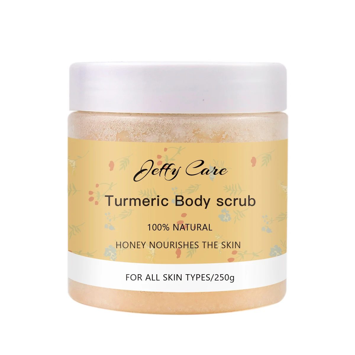 Собственная марка, натуральный сахар для тела, скраб для отшелушивания, отбеливания кожи, Гималайская морская соль, куркума, скраб для тела