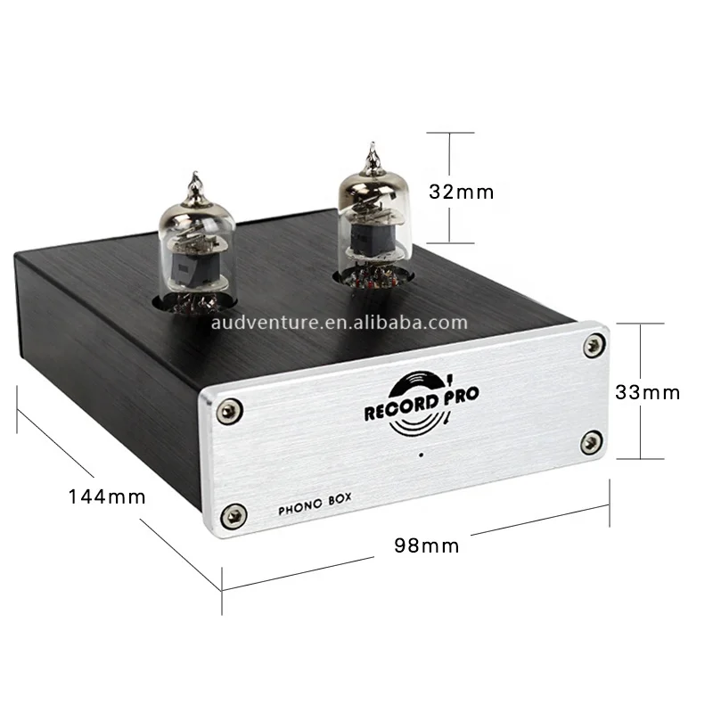 Phono Preamp RCA Input Output MM Phonograph Preamplifier for Turntable DC 12V Low Noise Pre-amp for Home Audio Stereo Recorder
